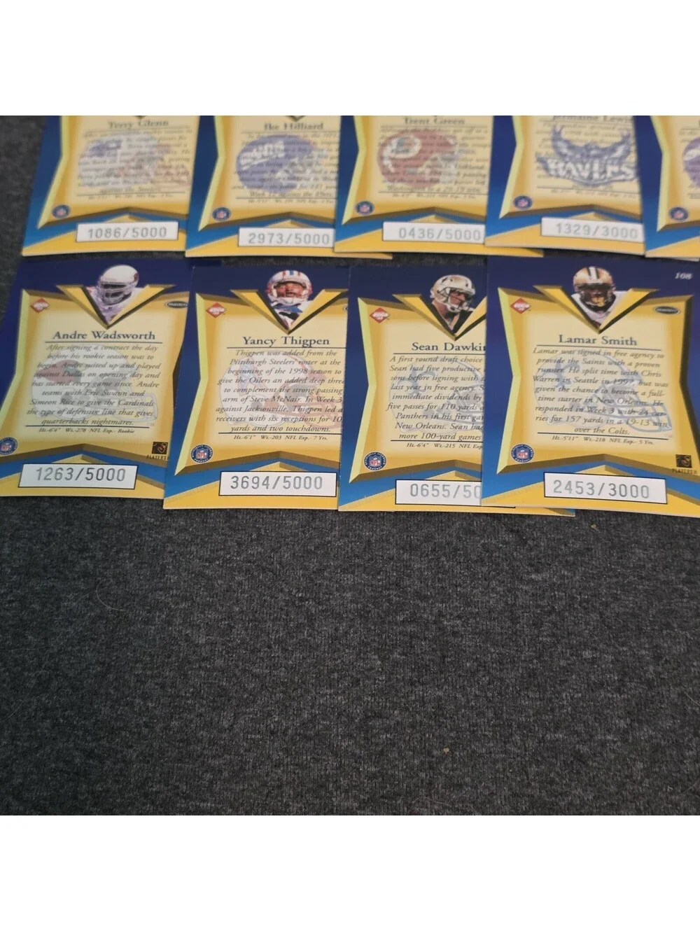 34 Card Lot 1998 Collector's Edge Masters All #/5000 NFL Football